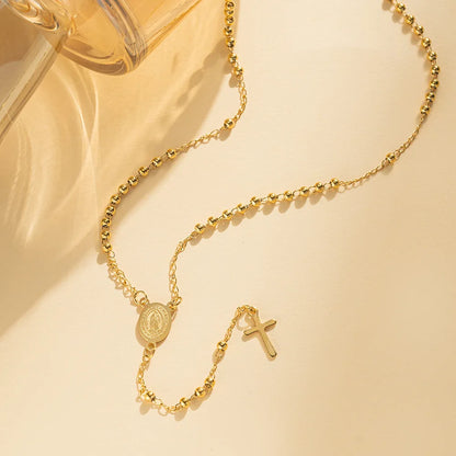 Christian Mary & Saint Benedict Rosary Necklace