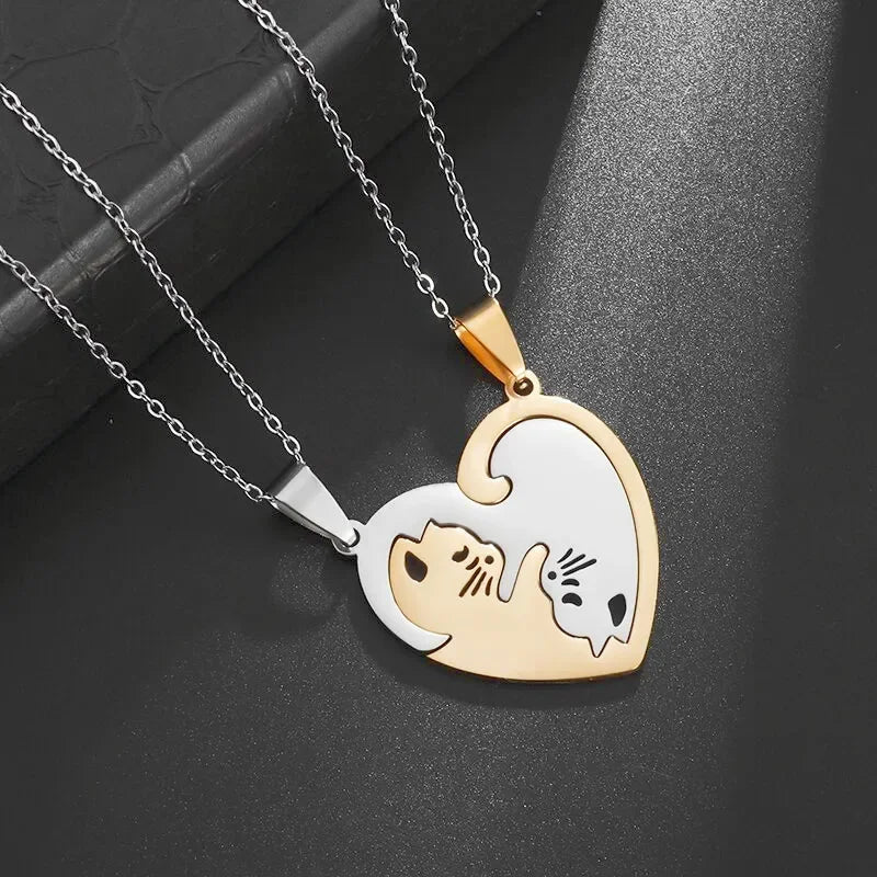 Cat Love Necklace Set