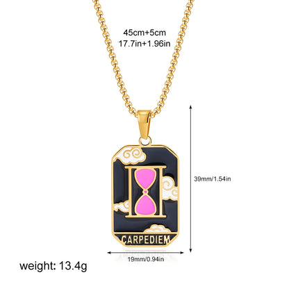 Enamel Tarot Cards Necklaces