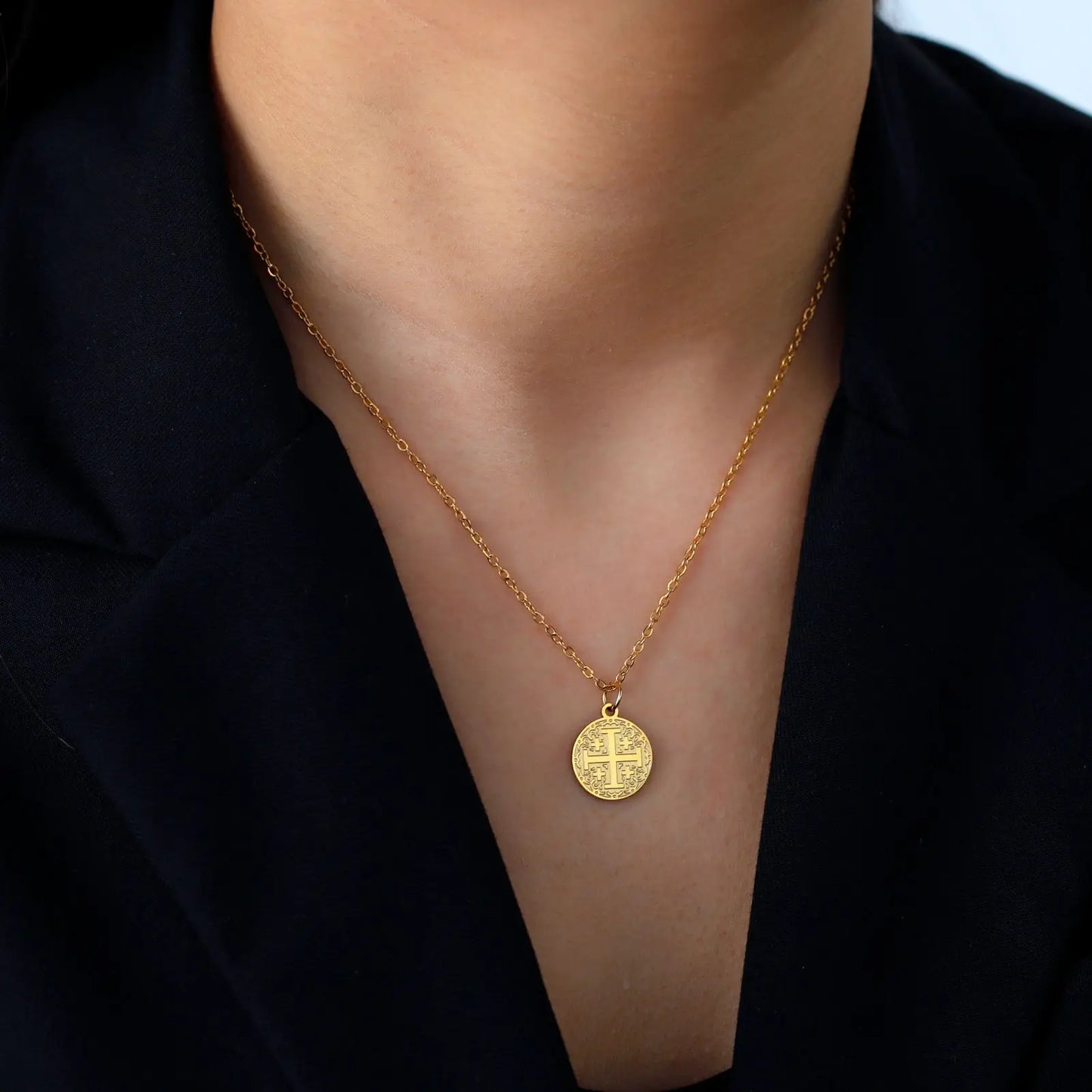 Judaism Jerusalem Cross Necklace