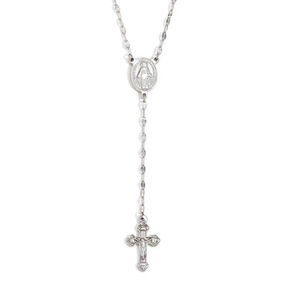 Virgin Cross Tassel Necklace