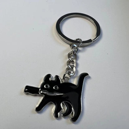 Black Cat Keychain