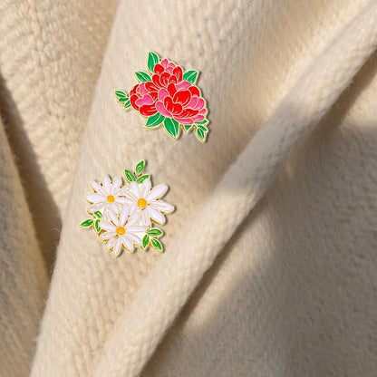 Flower Bouquet Pin Badge