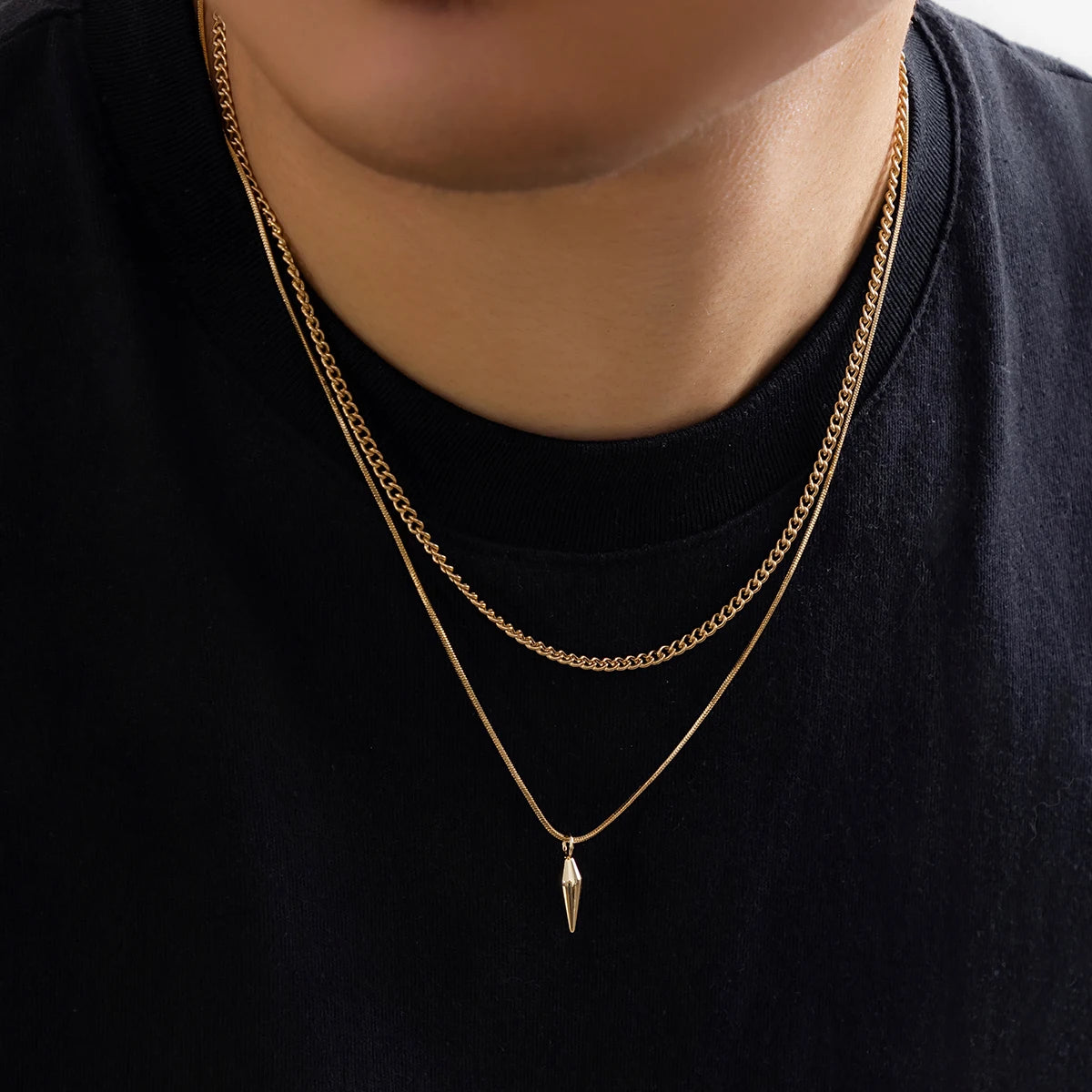 Punk Chain Necklace Set