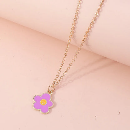 Enamel Flower Necklace