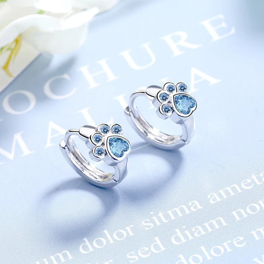 Paw Hoop Earrings