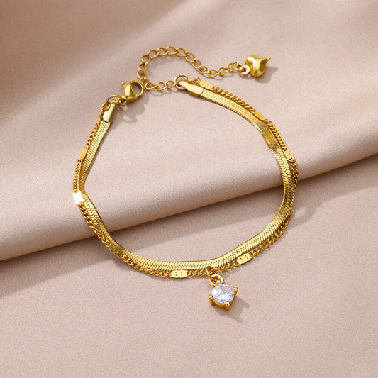 Snake Stone Chain Anklet