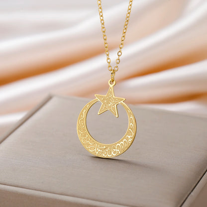 Islamic Moon & Star Necklace