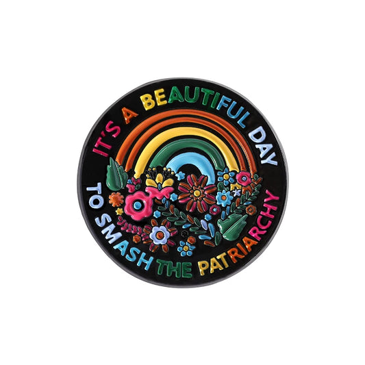 Rainbow Feminist Pin Badge