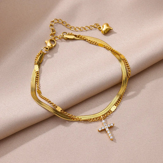 Holy Cross Anklet