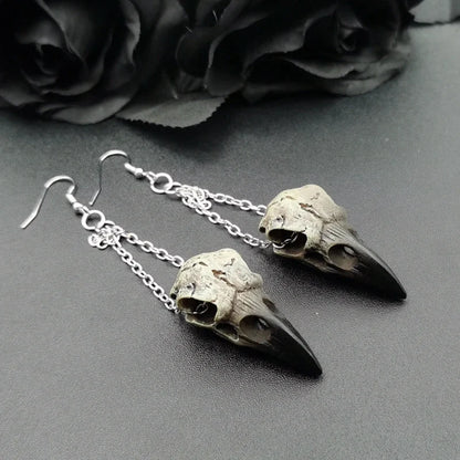 Raven Skull Earrings