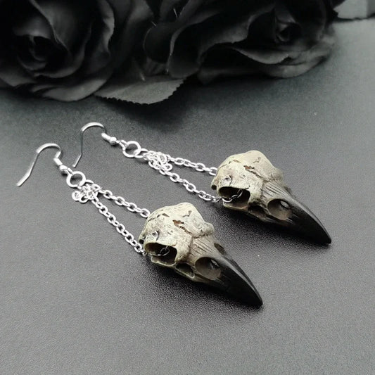 Raven Skull Earrings