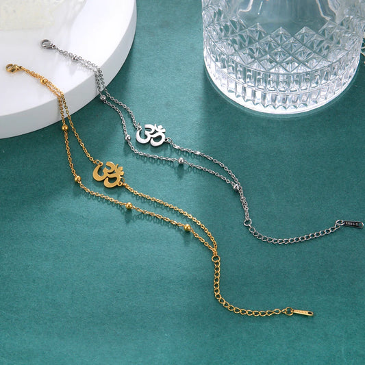 Lucktune OM Symbol Anklet