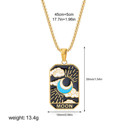 Enamel Tarot Cards Necklaces