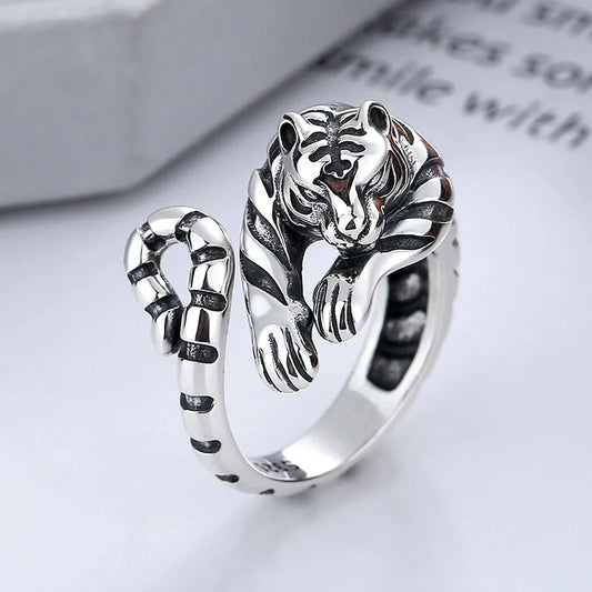 Vintage Tiger Head Ring