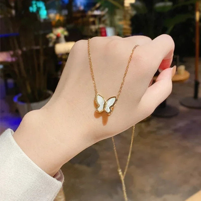 Pearl Butterfly Necklace