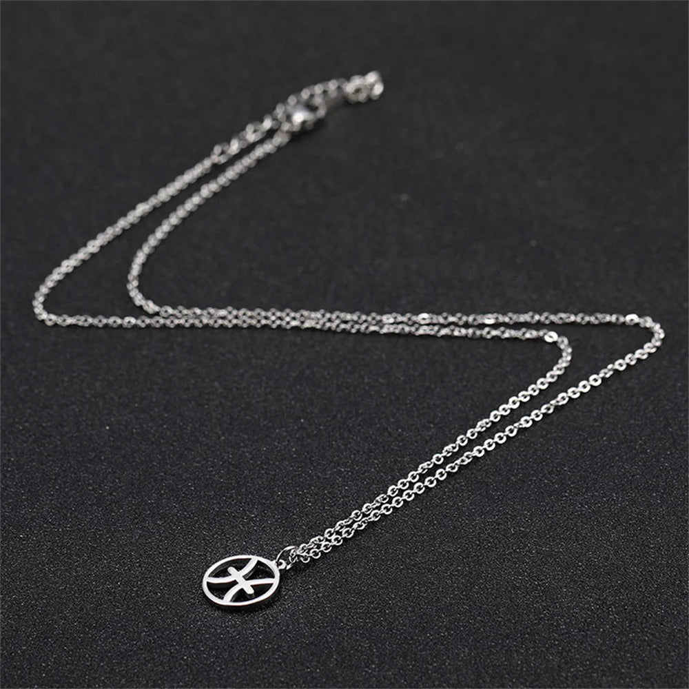 Hollow-Out Star Zodiac Necklace