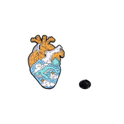 Painted Heart Pins
