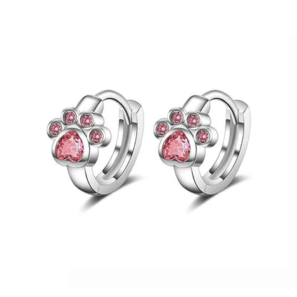 Paw Hoop Earrings