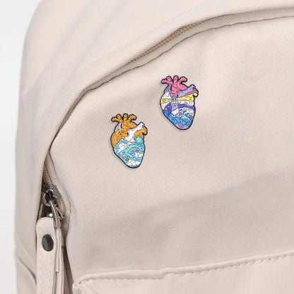 Painted Heart Pins