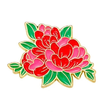 Flower Bouquet Pin Badge