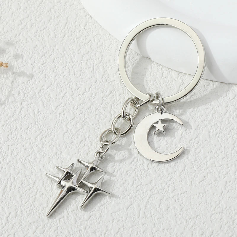 Chrome Star Keychains