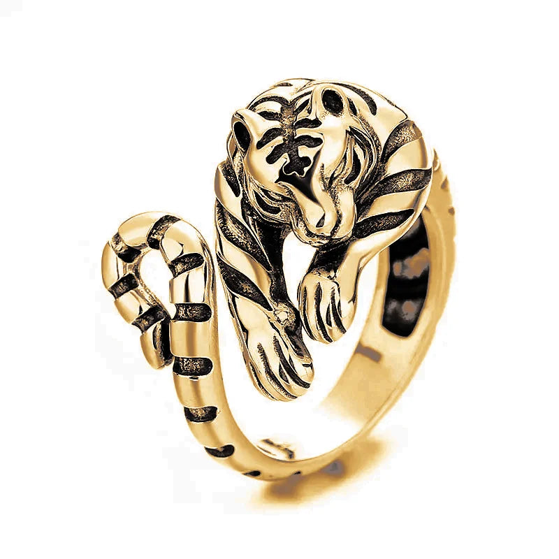 Vintage Tiger Head Ring