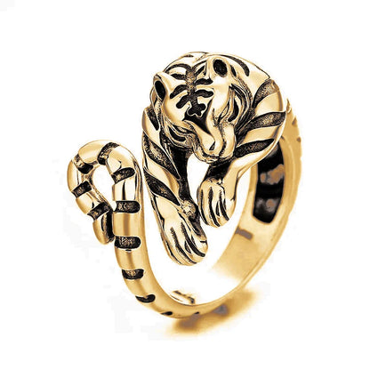 Vintage Tiger Head Ring