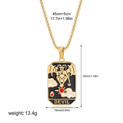 Enamel Tarot Cards Necklaces