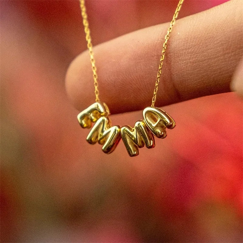 Custom Name Bubble Necklace