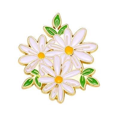 Flower Bouquet Pin Badge