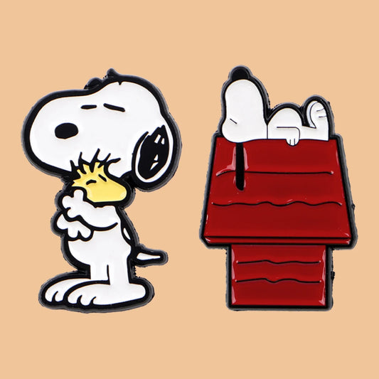 Snoopy Inspired Pin Badge