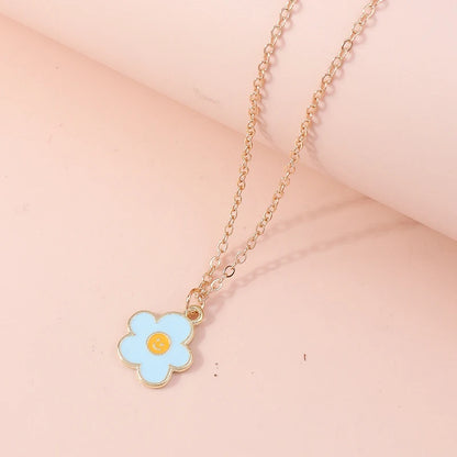 Enamel Flower Necklace