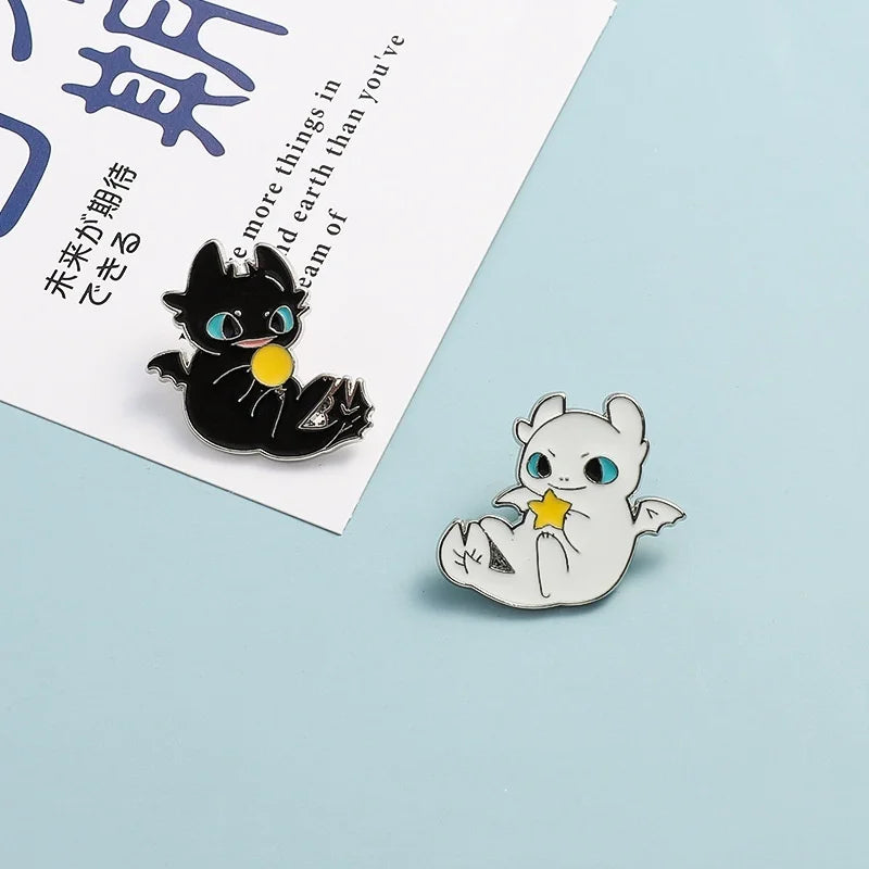 Flying Dragon Pin Badge Set