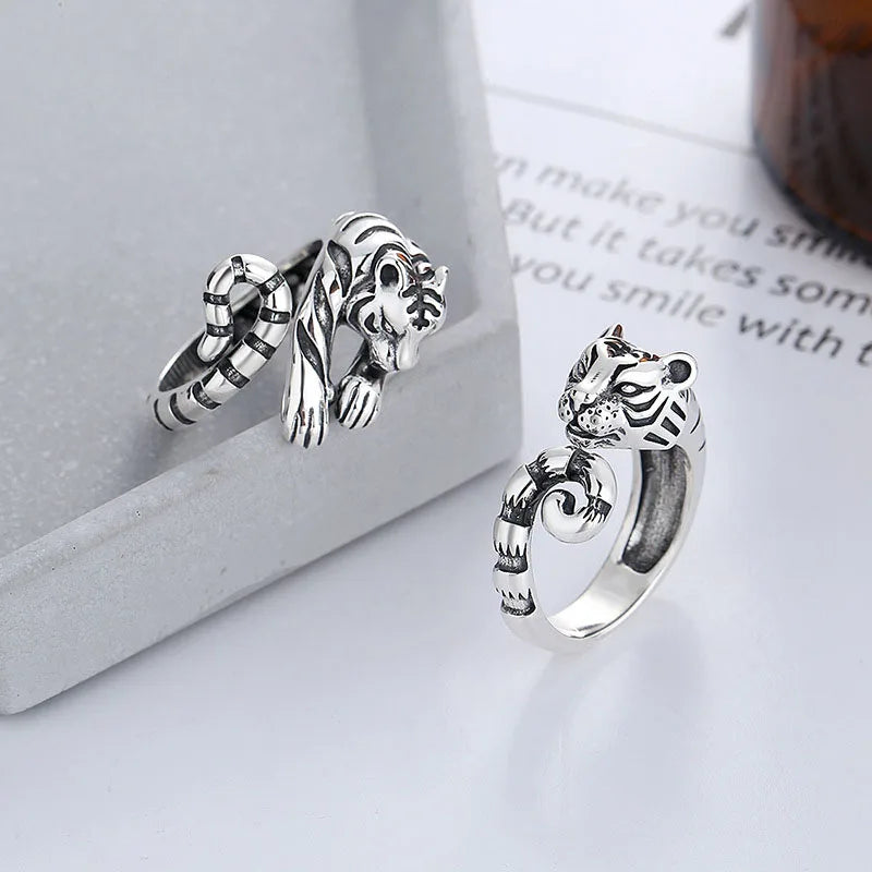 Vintage Tiger Head Ring