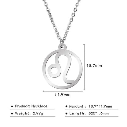 Hollow-Out Star Zodiac Necklace