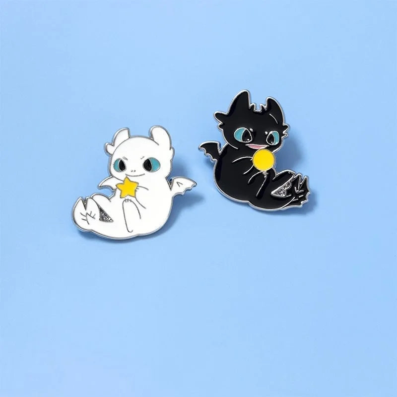 Flying Dragon Pin Badge Set