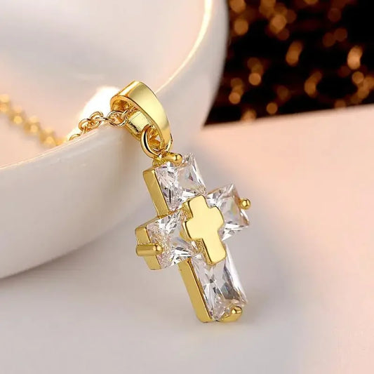 Holy Stone Cross Necklace
