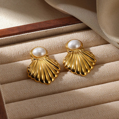 Pearl Seashell Earrings
