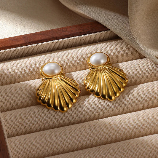 Pearl Seashell Earrings