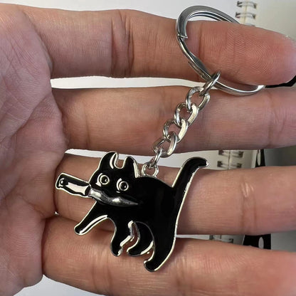 Black Cat Keychain