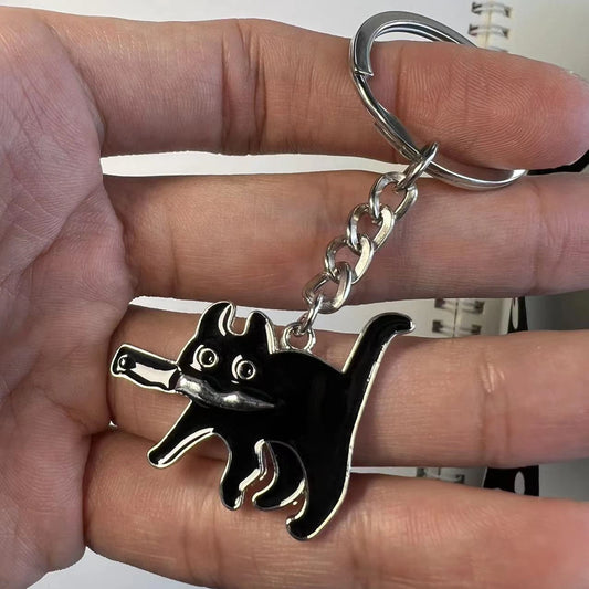 Black Cat Keychain