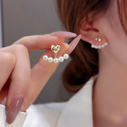Pearl Anchor Earrings