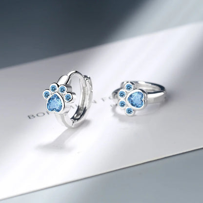 Paw Hoop Earrings