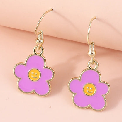 Enamel Flower Earrings