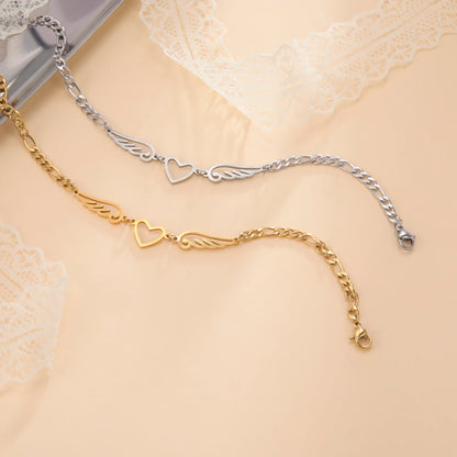 Heart & Wing Anklet
