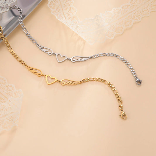 Heart & Wing Anklet