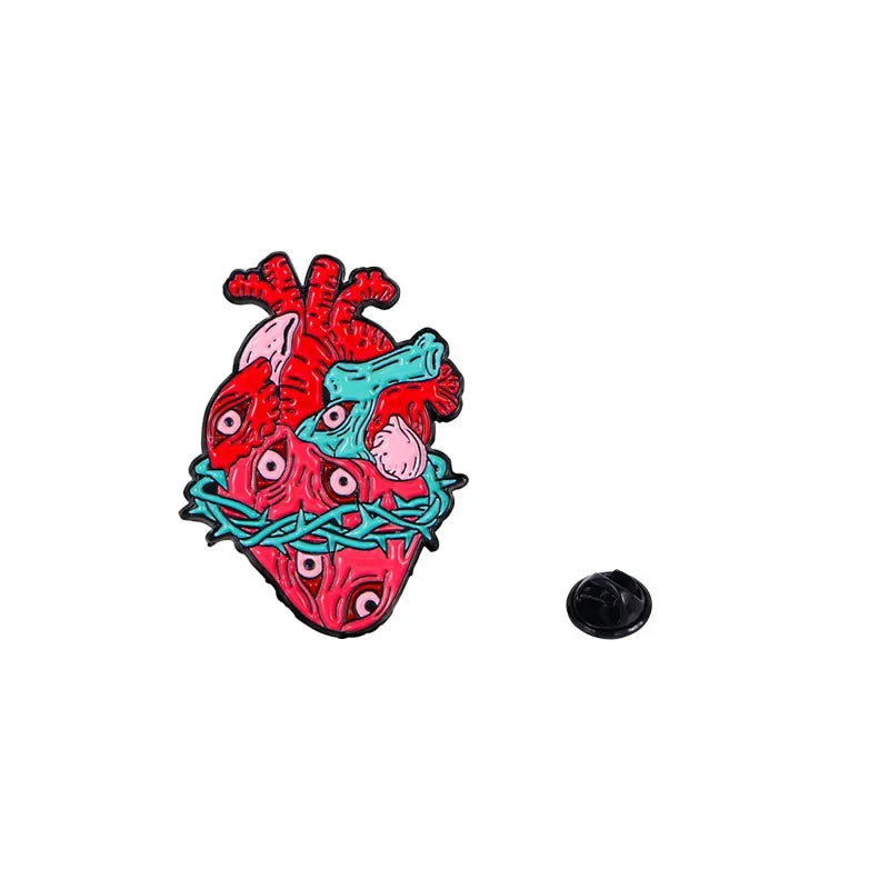 Painted Heart Pins
