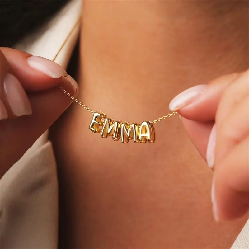 Custom Name Bubble Necklace