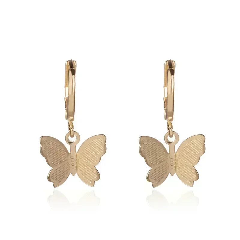 Golden Butterfly Earrings